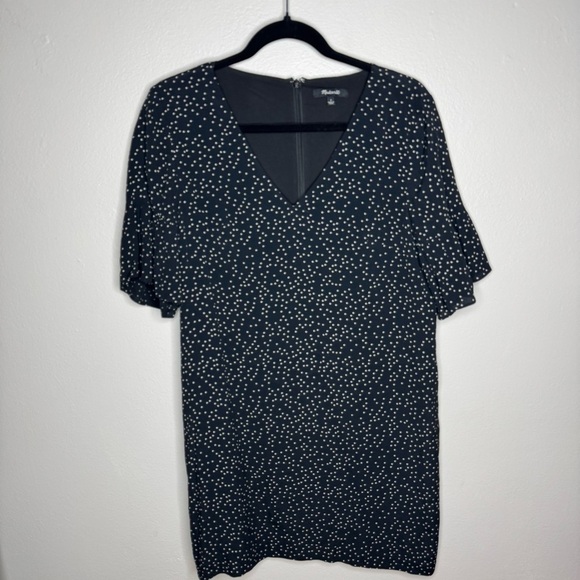 Madewell Polka Dot Shift Dress Knee Length 3/4 Sleeve Flowy - Picture 4 of 12